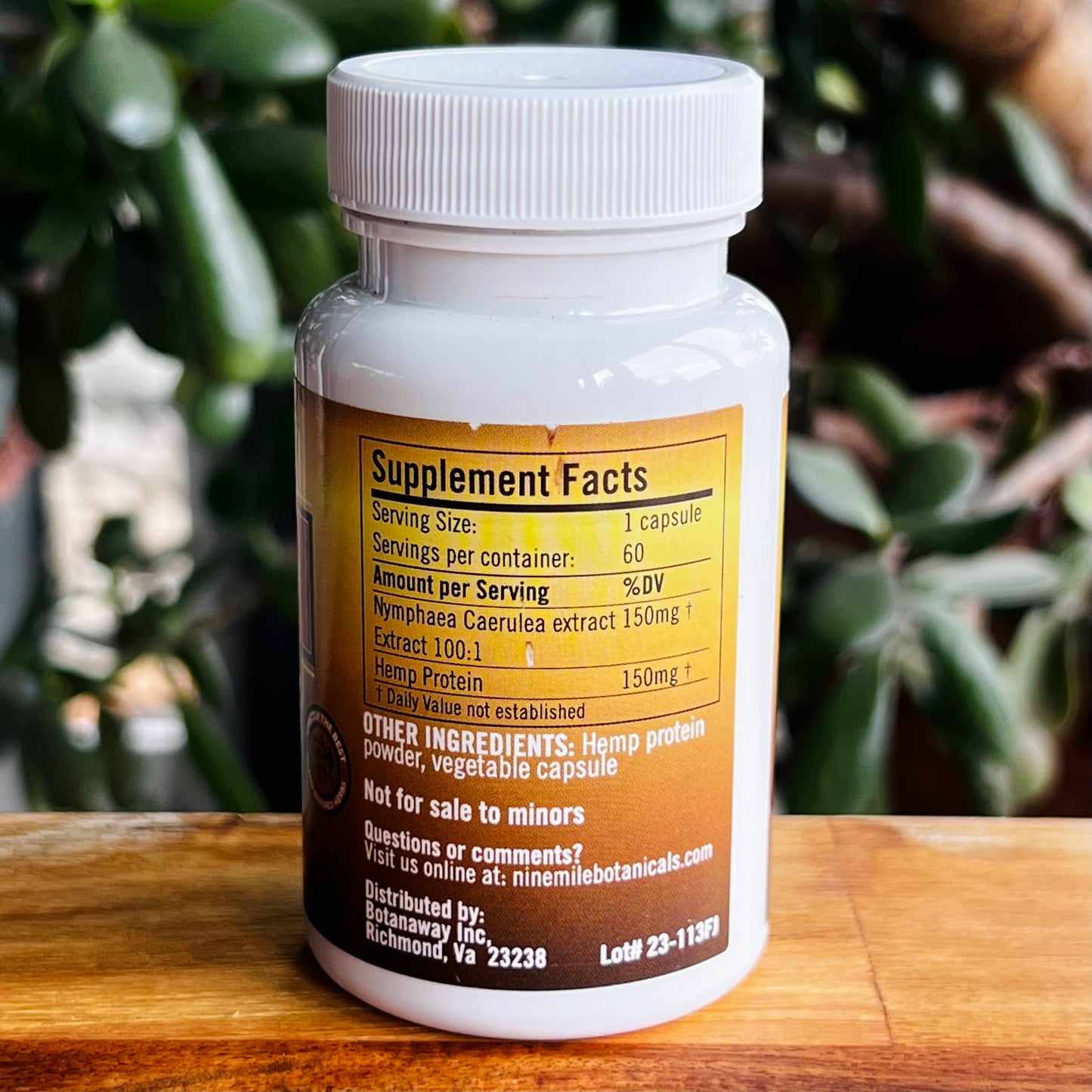 Blue lotus extract capsules