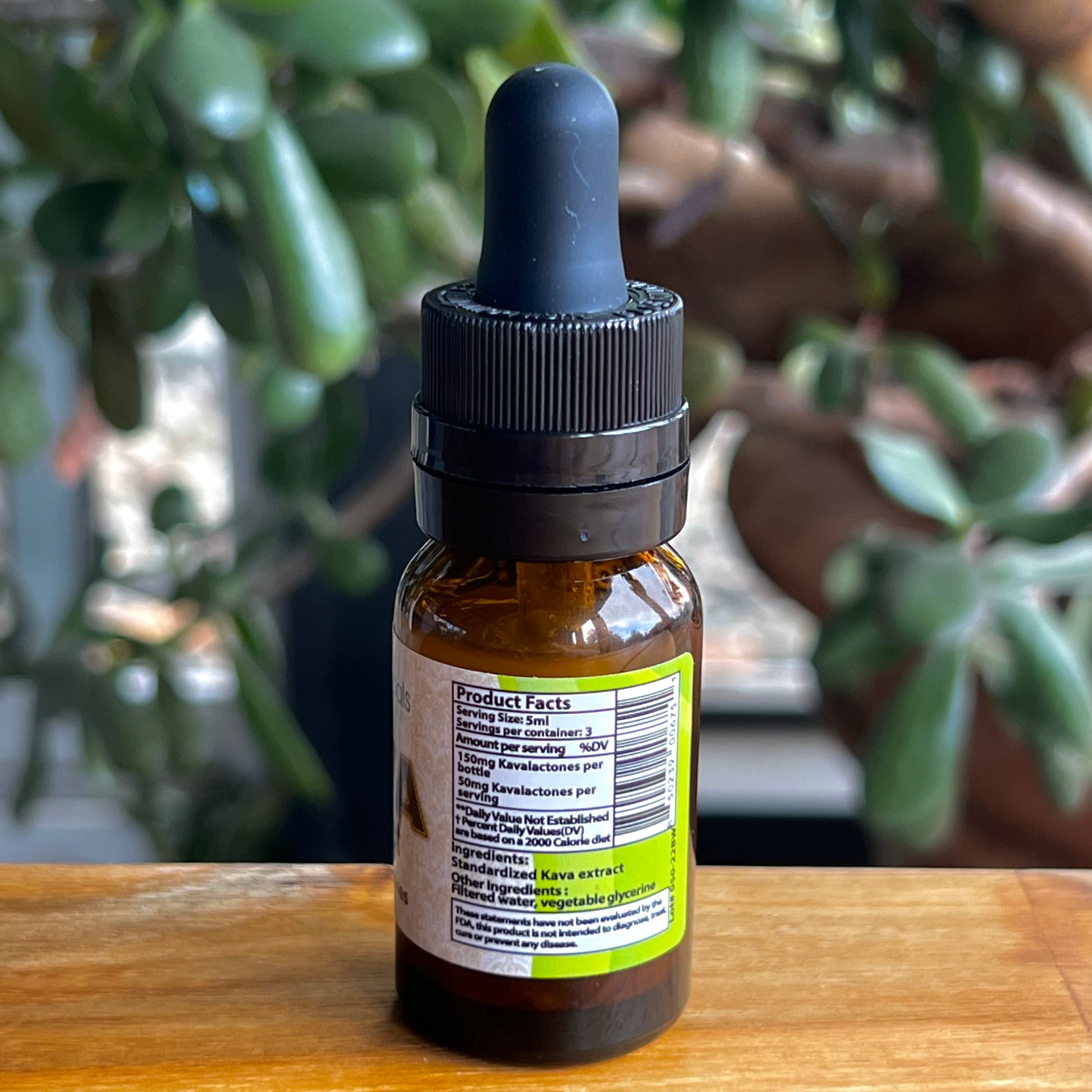 Kava extract bottle Product Facts