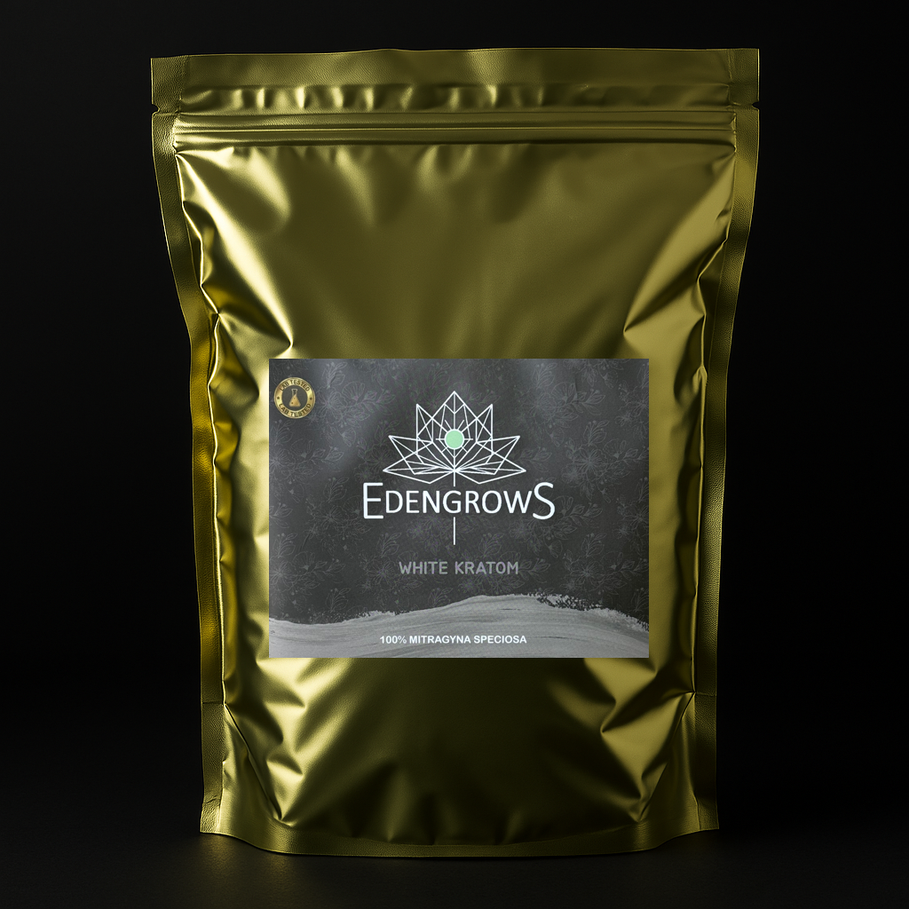White Hulu kratom powder, part of the Kratom Sample Pack