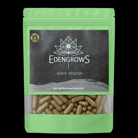 EdengrowS White Kratom capsules pouch